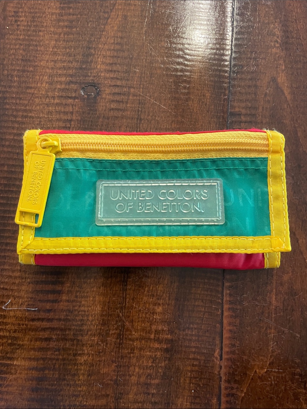 United Colors Of Benetton Tri-Color Wallet - blue, Yellow, Red